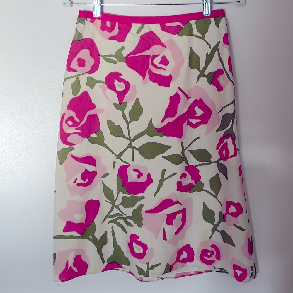 Etcetera Floral Silk Skirt Size 4